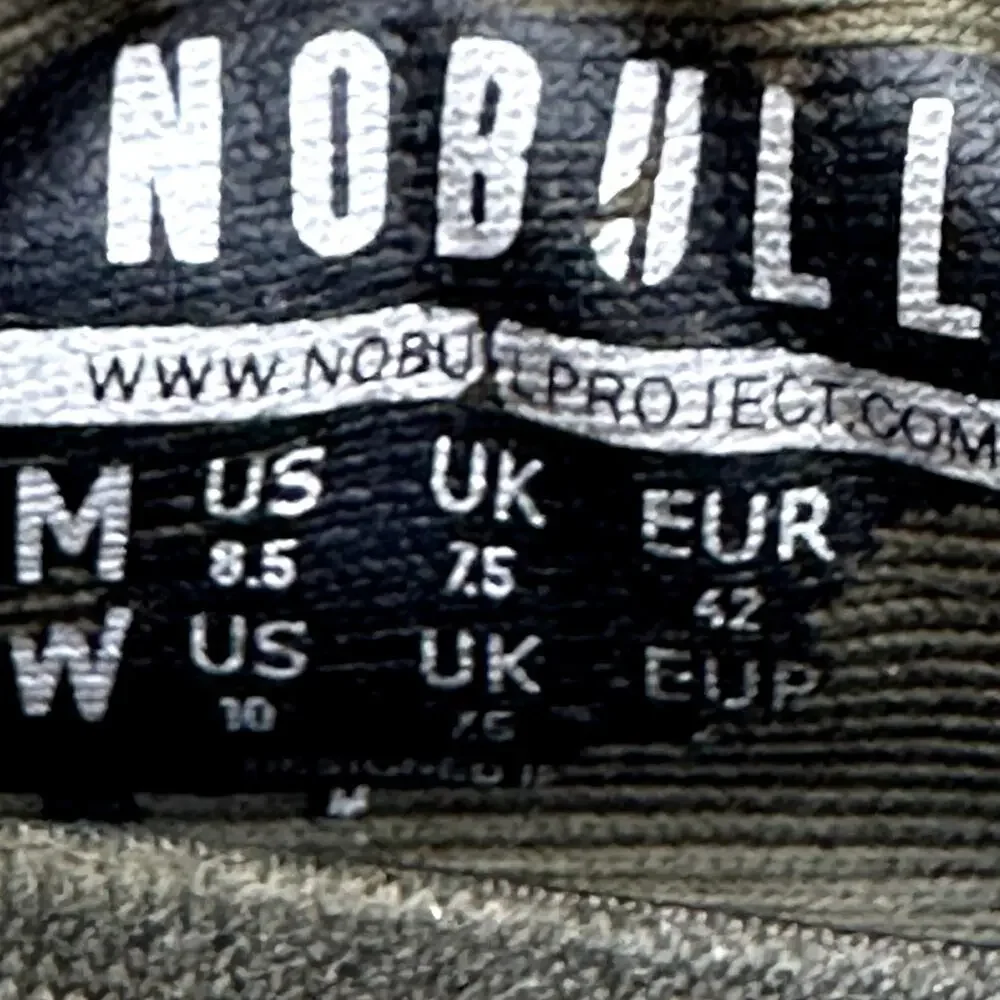 Nobull Trainers Lace Up Low Top Sneakers Running Spell Out Logo Green M 8.5 W10